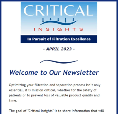 In the news | Critical Process Filtration